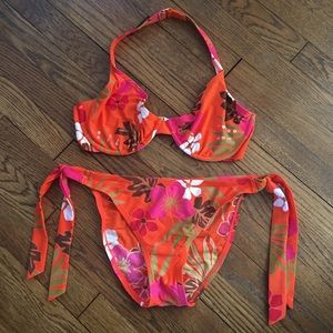 Baja Blue Bikini with Bead Embellishments 🐴